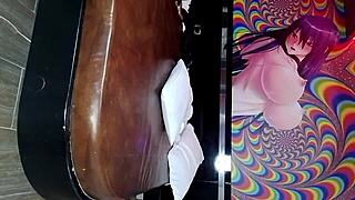 Rough doggy creampie for cheating latina wife humiliating cuckold husband