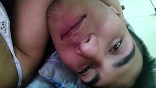 i made my cuckold hubby watch friend creampie my pussy rough