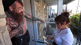 melody's big clit milf pawg rides fuck machine in bdsm dungeon