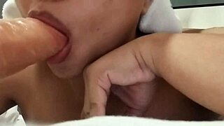 Chubby Filipina's Big Tits Jiggle in Daring Homemade Dildo Dare