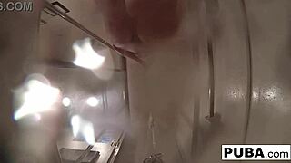 elsa jean fingers her tiny hairy pussy so teasingly