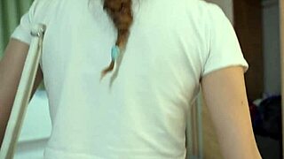 Shower tease turns into skinny milf riding cock pov