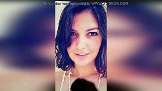 Fan blasts massive cumshot tribute all over whore slut!