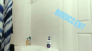 guy strokes throbbing dick in steamy shower quick release