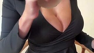 stepmom's milky tits get my jerk-off load all over