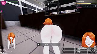 Exhibitionist Hentai Babe Fingers Pussy in Public 3D Game