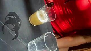 Exibida Teasing In Lingerie With Married Man At Crowded Bar