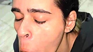 Hey, my lovely wife sucks hubby dry as sailor girl!