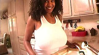 Hey sexy black big tits mommy, ready for my monster cock anal gaping?