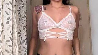 leaked latina strips slow teasing every layer off