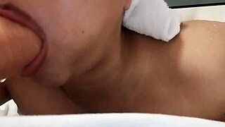 Chubby Filipina's Big Tits Jiggle in Daring Homemade Dildo Dare