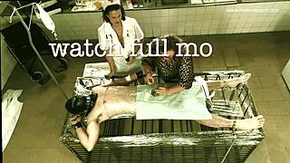 dominatrix mistress april pierces rosies pussy in kinky nurse domination