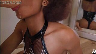 Cute Girl's First Blowjob Ends with Cum in Mouth Close-Up