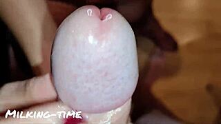 mistress milks your big cock with oiled tits penis massage guide