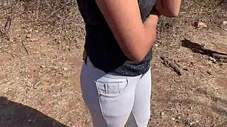 Indian desi big ass beauty fucked hard by huge indian cock deep in jungle alone