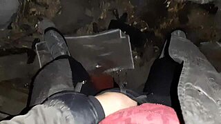 village girl fingers herself intensely in chilly barn pov solo