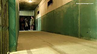 dominatrix mistress april pierces rosies pussy in kinky nurse domination