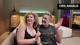 Secret interview exposes Merce Palau Iria Ruiz Cristian's big natural tits nylon play!