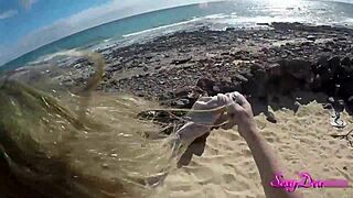 pov pound my tanned big ass doggystyle on beach