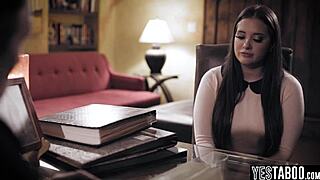 Busty milf cheats fucks priest for church forgiveness