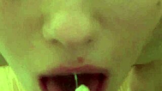watch karla rose gag sloppy on my cock, condom and all!