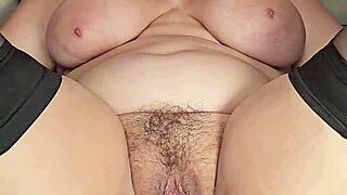 Chubby Latina MILF goddess spreads hairy pussy ass beaver big tits