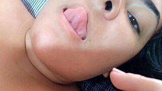 brazilian amateur solo masturbation orgasm with phone stuck on charger part two