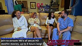 i'm blindfolded in hospital as nurse aria nicole gaps pussy with toys vibrator