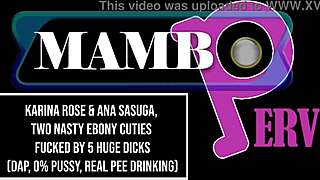 Two nasty ebony cuties karina rose get dap fucked by 5 bbc monsters atogm dirty 😈🍆💦