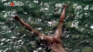 beach slut wife flashes blows and bends for public doggystyle pounding