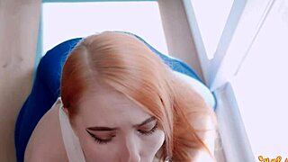 stepsis mollyredwolf sloppy blowjob closeup during sports training