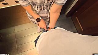 stranger cums in my wet panties again in restaurant toilet pov