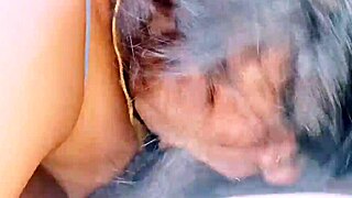 silk auntie spanks son-in-law with dirty telugu talk while fucking on bed
