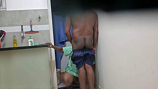 Flashing Huge Cock at Sexy Maid Rasiya