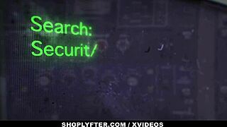 shoplifter teen vanessa sky caught deepthroating security's monster cock?