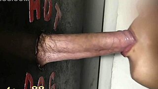 Pretty Girl's First Gloryhole Blowjob Swallows Huge Cum!
