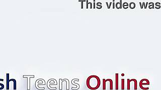 bendy blonde teen with small natural tits gets rough deepthroat creampie fucked