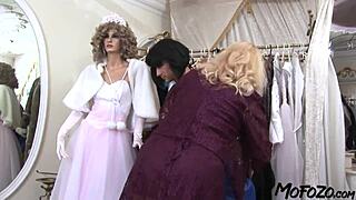 Hairy gilf chokes on monster cock deepthroat from mofozocom