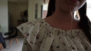 stepsister gives birthday surprise deepthroat rough fuck pov