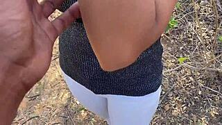 Indian desi big ass beauty fucked hard by huge indian cock deep in jungle alone