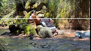 hey wanna see us amateurs fuck with my stepbro by the river?