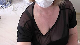 Mature Housewife Bores into Hairy Pussy with Dildo, Shaking Fat Ass on Webcam