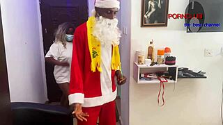 Oh damn santa cums hard on stepsis big ass tonight!