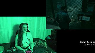 naked bbw brunette with glasses plays big tits game at lake house