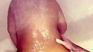 Black Babe Takes Shower Cock Pounding