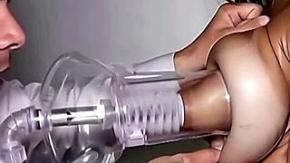 Long lactating nipples get sucked hard and milky