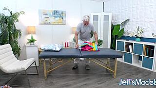 Old BBW Lynn Sucks Masseur Cock As He Toys Fat Pussy