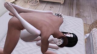homemade pale asian assfucked wicked by huge interracial cock in anime style