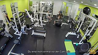 hunt4k. naive fitness babe fucks rich old men instead of training