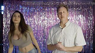 hot family moments with cute big titted model